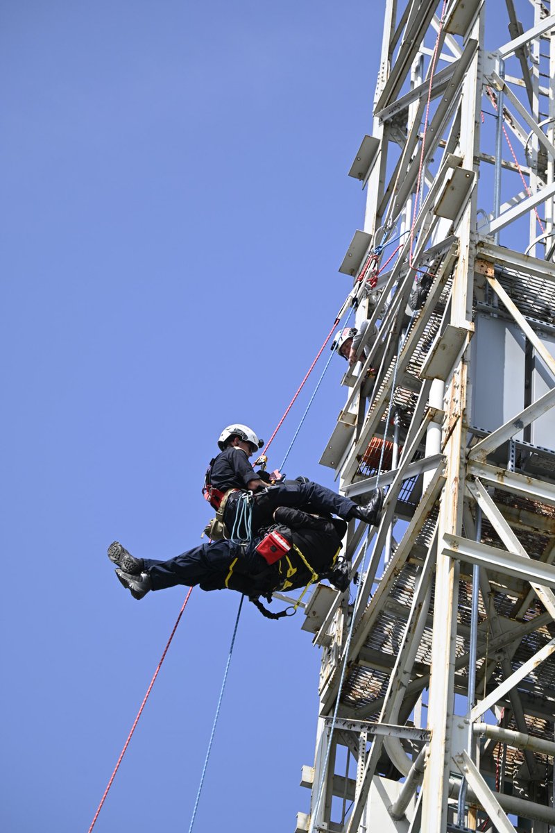 BostonFire's tweet photo. A special day of Tech Rescue training at a historic Ballpark . Thank you to the Boston @RedSox  for their support  allowing the BFD &amp; the MassAssoc of Tech Rescue Specialists train on high angle rescue scenarios that are invaluable in an emergency situation. A day to remember ! https://t.co/nNqOqufISr