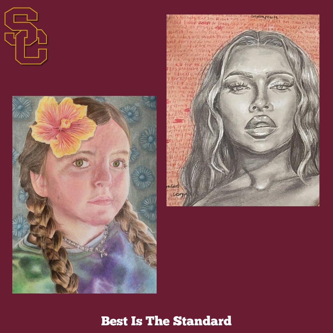 HumbleISD_SCHS's tweet photo. Congratulations to Kayla E. and Elijah W.! Their artwork was chosen to represent SCHS &amp; Humble ISD at the TASA/TASB conference for school leaders in San Antonio. The artwork chosen for this conference are products of the best in visual art programs in Texas. Go Bulldogs! https://t.co/lq8chWrC2X