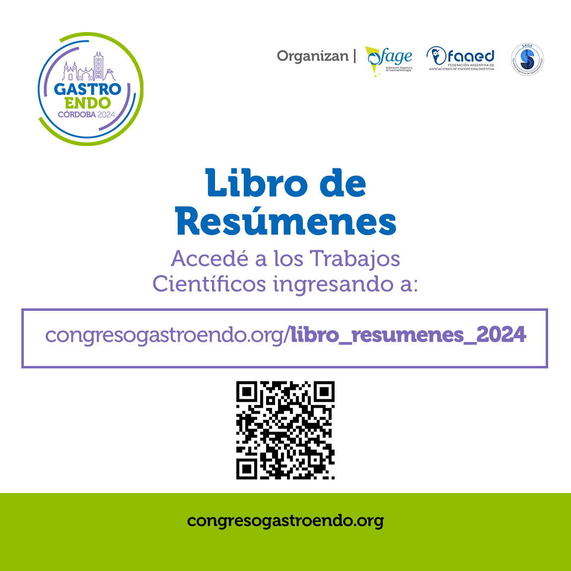 Accedé a todos los Trabajos Científicos presentados durante el congreso ingresando al siguiente enlace:
🔗 congresogastroendo.org/libro_resumene…
También podés escanear el código QR en la imagen para más detalles. 📲

<a href="/SBCongresos/">SB Congresos</a>  <a href="/sage_gastro/">SAGE</a> <a href="/FAGEgastro/">Federación Argentina de Gastroenterología ( FAGE)</a> <a href="/dcbalderramo/">Domingo Balderramo</a>