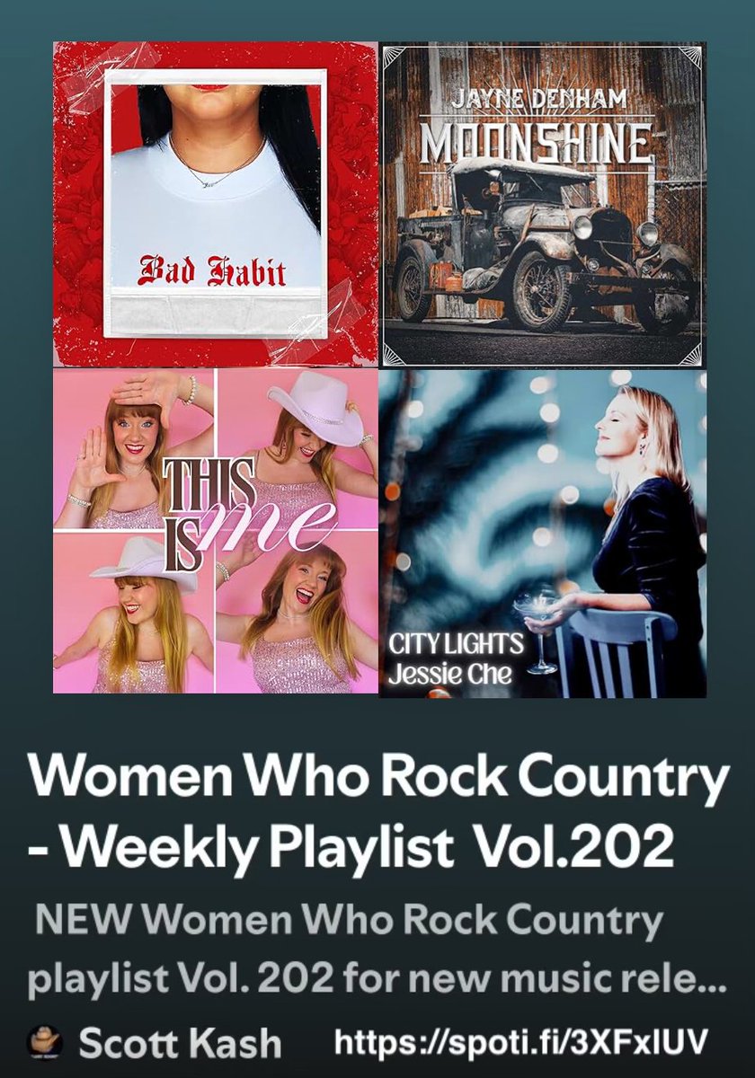 Scott Kash (@scottkash88) on Twitter photo NEW #WomenWhoRockCountry playlist with best #NewCountryMusic from around the world
<a href="/jadehelliwell2/">Jade Helliwell</a>
<a href="/JennyColquitt/">Jenny Colquitt</a>
<a href="/jessthebandits/">Jess and the Bandits</a>
<a href="/Annascottartis/">Annascottartiste</a>
#BloodHarmonymp3
@ahestonmusic
<a href="/majafrancis/">Maja Francis</a>
<a href="/GirlMatharu/">Chloe Matharu</a>
<a href="/stephanierainey/">Stephanie Rainey</a>
+MORE
#Spotify
spoti.fi/3XFxlUV
#NewMusic2024 NEW #WomenWhoRockCountry playlist with best #NewCountryMusic from around the world
<a href="/jadehelliwell2/">Jade Helliwell</a>
<a href="/JennyColquitt/">Jenny Colquitt</a>
<a href="/jessthebandits/">Jess and the Bandits</a>
<a href="/Annascottartis/">Annascottartiste</a>
#BloodHarmonymp3
@ahestonmusic
<a href="/majafrancis/">Maja Francis</a>
<a href="/GirlMatharu/">Chloe Matharu</a>
<a href="/stephanierainey/">Stephanie Rainey</a>
+MORE
#Spotify
spoti.fi/3XFxlUV
#NewMusic2024