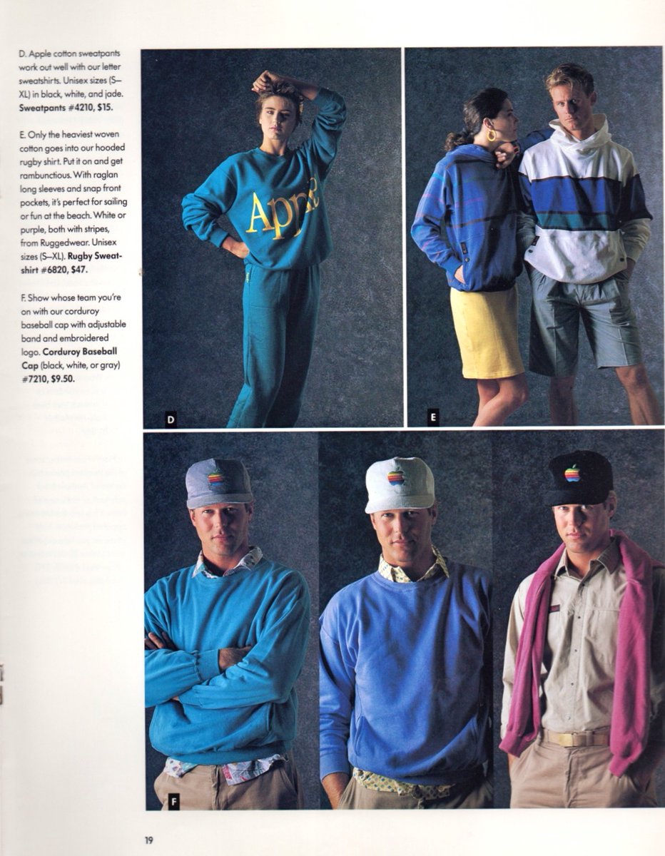 mmazco's tweet photo. ' The Apple Collection was a series of mail order catalogs published by Apple Computer from the 1980s to the 1990s to sell Apple-branded merchandise.'

digging up archives with @blankspac_e!