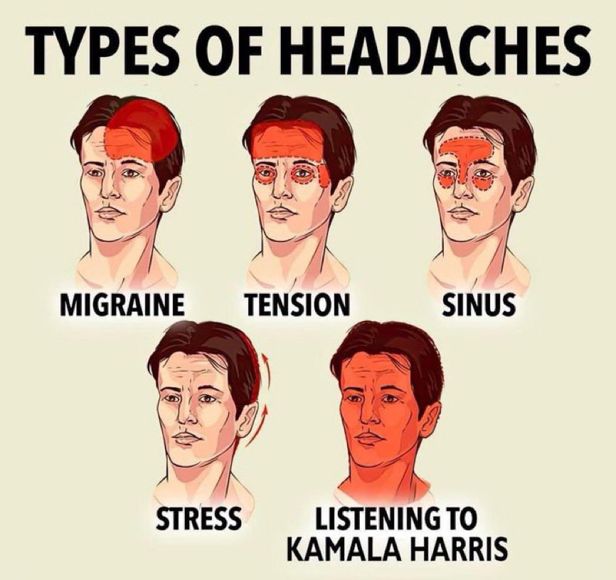 GuntherEagleman's tweet photo. 5 types of headaches. https://t.co/DTQpO8k72h