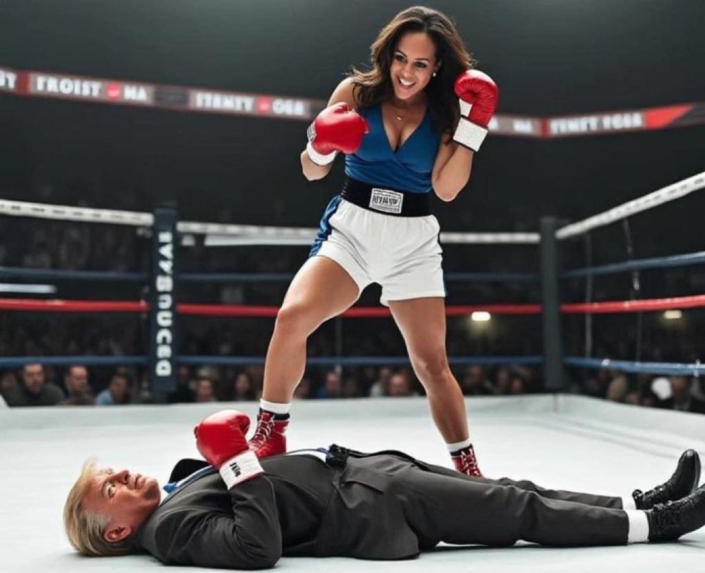 DMLaBar's tweet photo. So Trump won’t debate Kamala Harris again? I guess he knows what will happen again when he is up against a strong, intelligent, respected leader who will be our next President. 🤷‍♀️🇺🇸
#TrumpIsACoward https://t.co/z4Va7icr2p