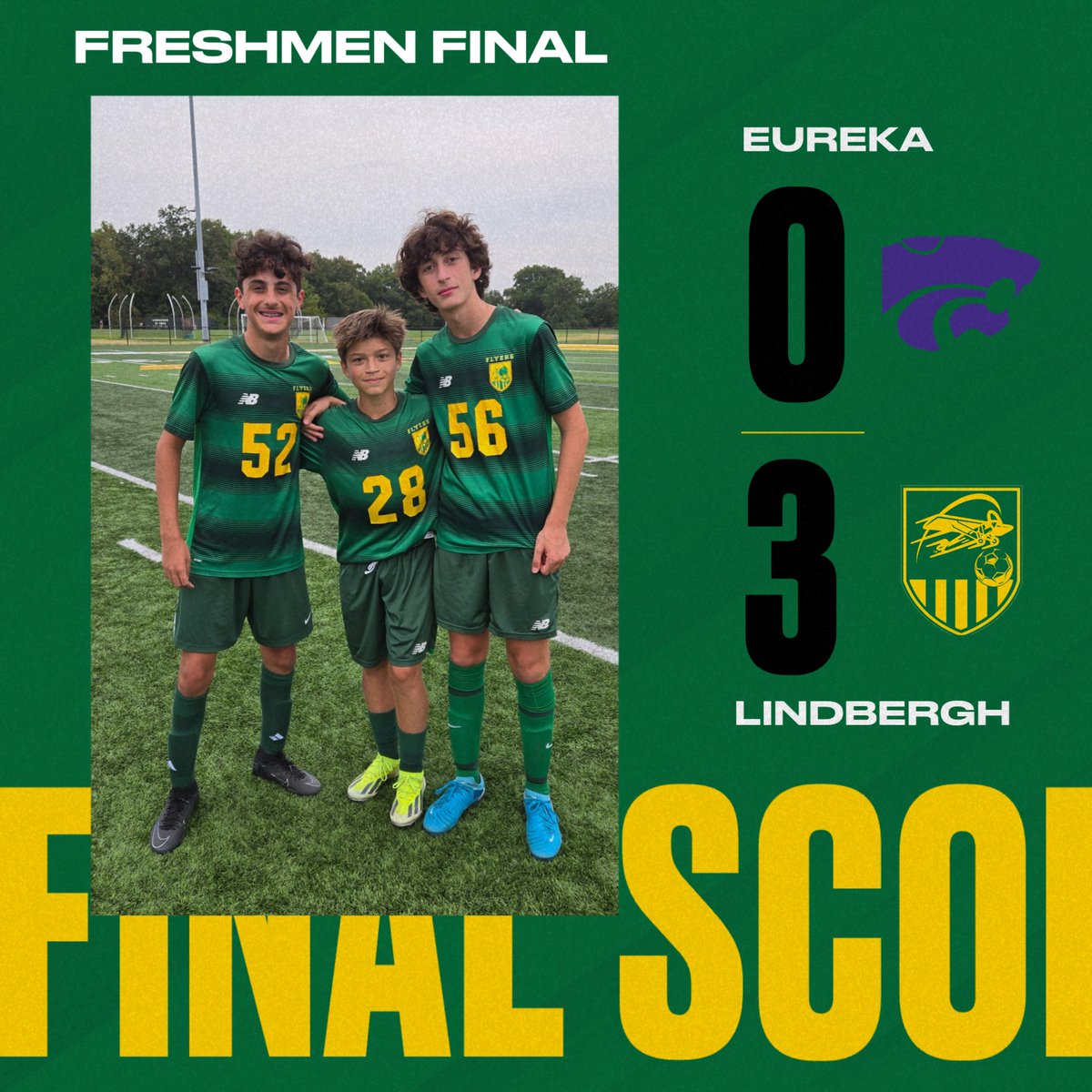 Freshmen pick up a home win over Eureka! 
Goals: Dean Cica, Gage Migneco, and Nick Kaade
Assists: Gage Migneco and Marko Ndoka