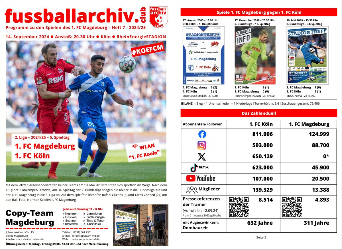 fussballarchiv1's tweet image. Unser #programmheft zum Abendspiel der #2bundesliga zwischen dem @fckoeln und dem @1_FCM. Vielen Dank an beide Vereine für ihre Unterstützung. #EINMALIMMER #KOEFCM