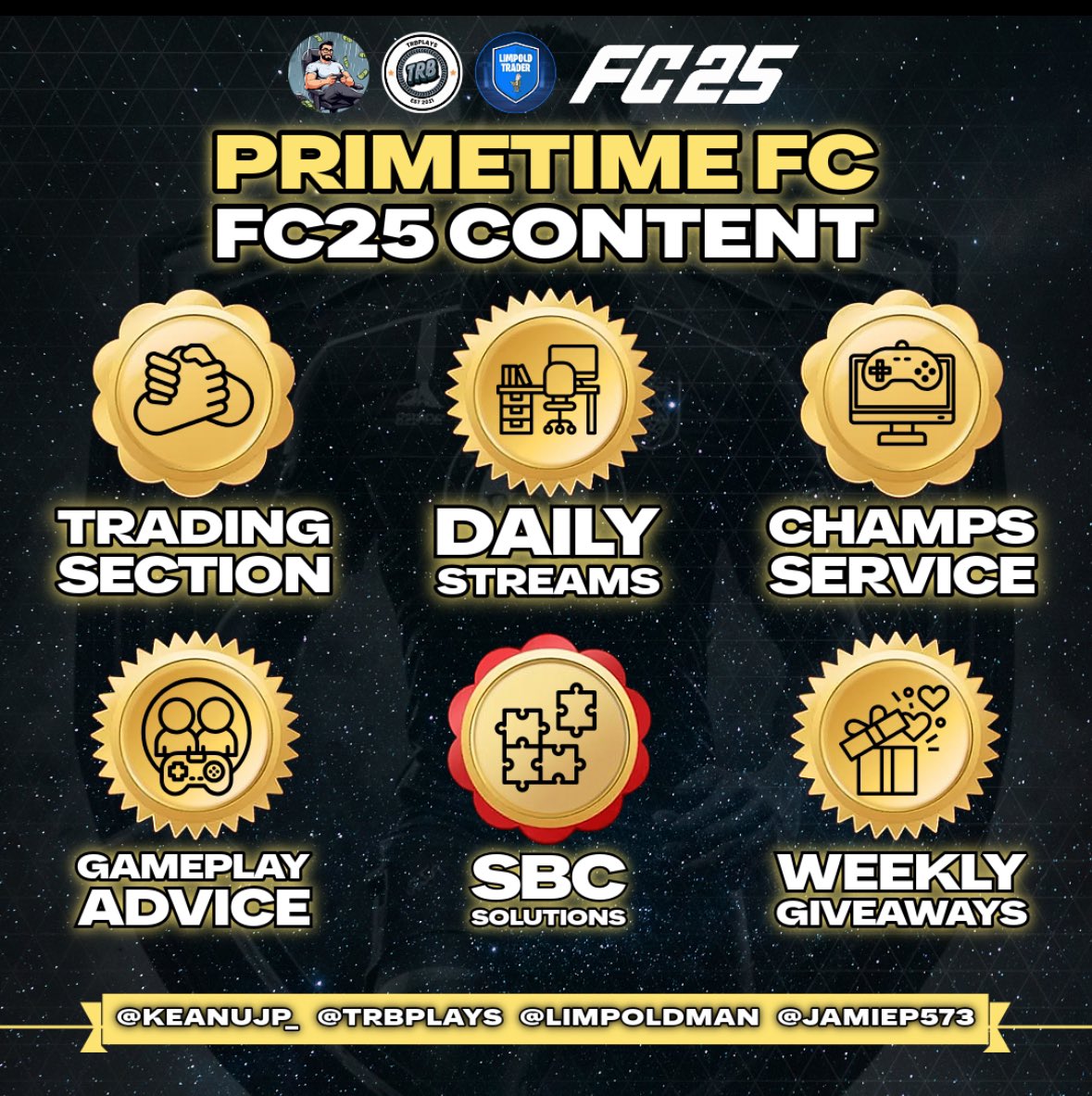 Come join an amazing community with an amazing bunch of people!! 

New discord for FC25!! Gonna be incredibly active this year and will be in there daily!! 

⏬Click the link in the comments!!⏬