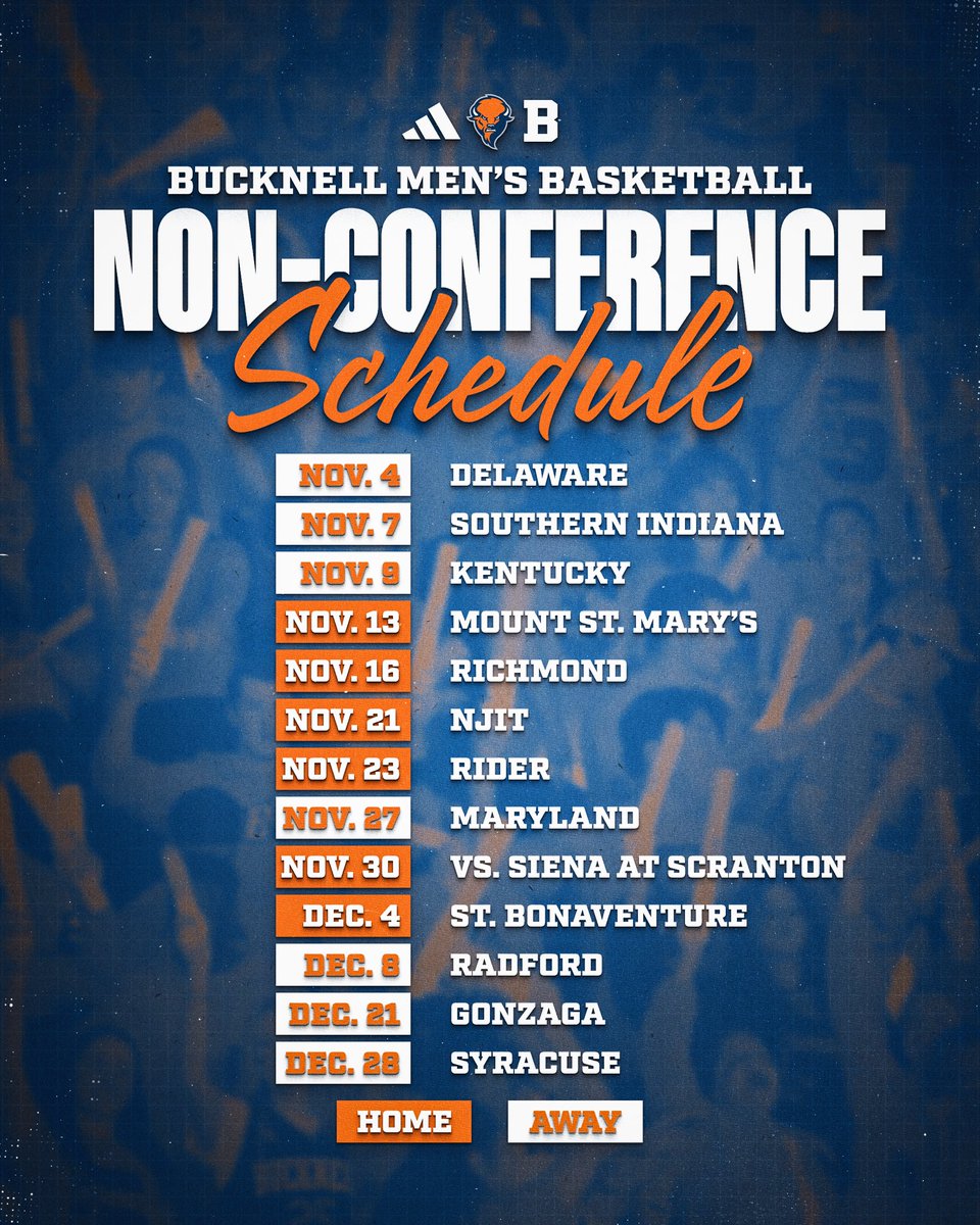Bucknell_MBB's tweet photo. Non-con schedule 🔥 https://t.co/4IXzFbL66o