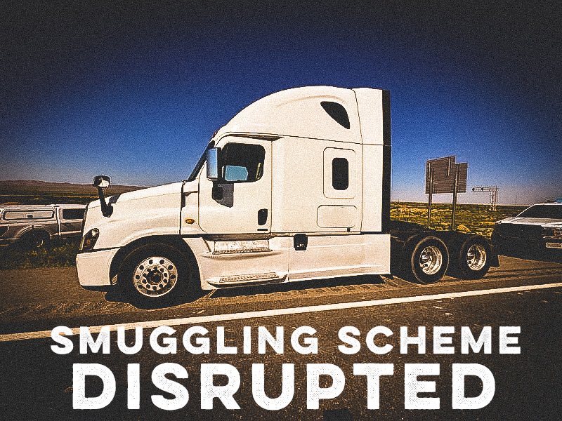 USBPChiefEPT's tweet photo. Risking lives for profit, the dangers of human smuggling. Deming BP Agents disrupted a smuggling scheme involving a tractor-trailer and apprehended 23 migrants.
 
FYTD24 – 22 tractor-trailers w/ 343 apprehended
 
#wherethelegendbegan #lawenforcement #newmexico #migrantes https://t.co/eNN6TlEwUO
