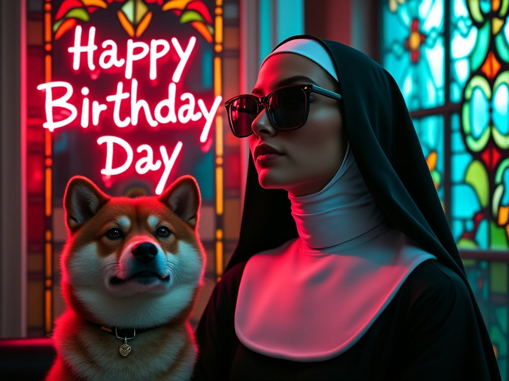 HeadofDoge's tweet photo. Happy Birthday Amigo! @TeslaModelDoge 

@MyDogeTip tip @TeslaModelDoge 42.069 https://t.co/awEOVgndHl
