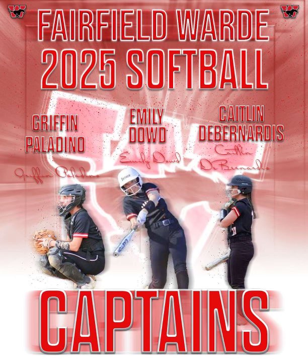 Introducing the Fairfield Warde 2025 Captains: Caitlin DeBernardis (Sr.), Emily Dowd (Sr.) &amp; Griffin Paladino (Sr.)