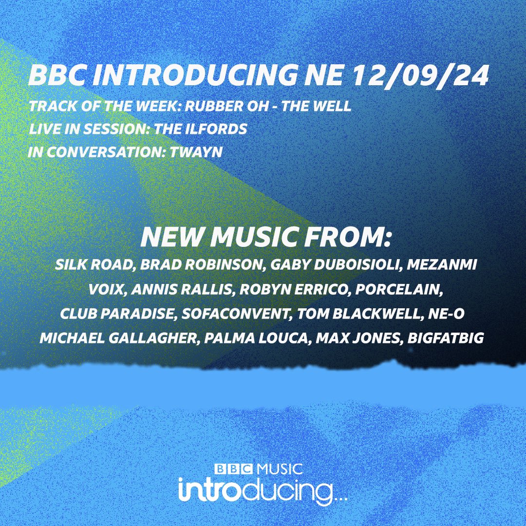 I’ve got a monster of a show lined up for you on BBC Introducing North East from 8pm! We do things differently over in our neck of the woods 

If you love new music and your region then I’ve got the soundtrack to your evening waiting for you. 

🎧: bbc.co.uk/sounds/play/li…
