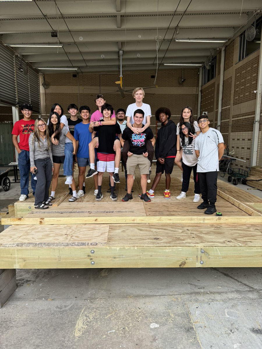 Foundation complete! On to framing Tiny House #6. The build team is doing an incredible job lead by Samantha Rogers, this year’s Project Manager. <a href="/HumbleISD_SCHS/">Summer Creek High</a> <a href="/HumbleISD/">Humble ISD</a> <a href="/HumbleISD_CTE/">Humble ISD CTE</a> #StudentLead #TheBestistheStandard