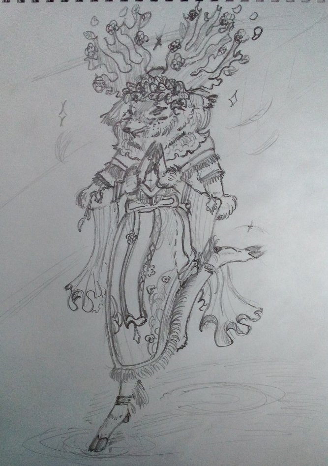 VeatVest's tweet photo. The divine deer character covered with all kinds of woven clothes and believing in life and goodness! A magnificent hero capable of controlling nature (his horns is wood)
#OC #originalcharacterart #traditionalart #art #creature #armor #sketch #deerboy https://t.co/JuwZXMryKN
