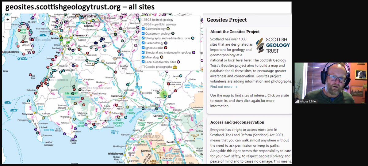 jgilchrist13's tweet image. Geosites &amp;amp; Geoguide: Angus Miller for @scottishgeology Scottish Geology Festival.
Introducing key to local maps &amp;amp; info.
Scottish Geosites: scottishgeologytrust.org/geology/geosit…
Scottish Geoguide: geoguide.scottishgeologytrust.org
#ScotGeolFest24 #Geosites #Geoguide #geology #Scotland #ScottishGeology ⚒️