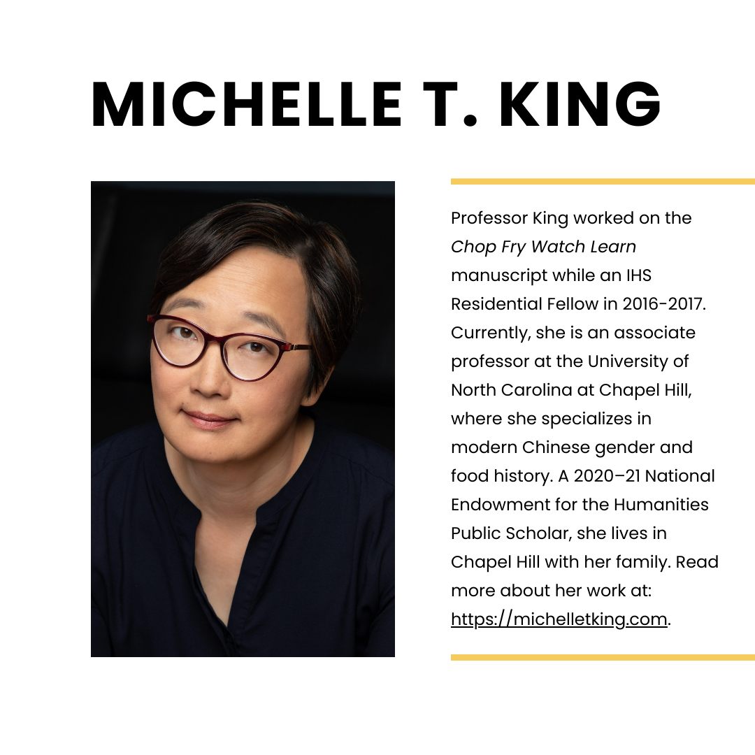 IHS Fellow Alumna Prof. Michelle T. King's latest bk "Chop Fry Watch Learn" bit.ly/4gq6inW was selected a <a href="/nytimes/">The New York Times</a> Editors' Choice &amp; <a href="/amazon/">Amazon</a> Best Bk of the Month! Check out her recent <a href="/KCRWGoodFood/">Good Food</a> <a href="/KCRW/">KCRW</a> pod at bit.ly/4d2TG3s. Read more: bit.ly/3MGw89w.
