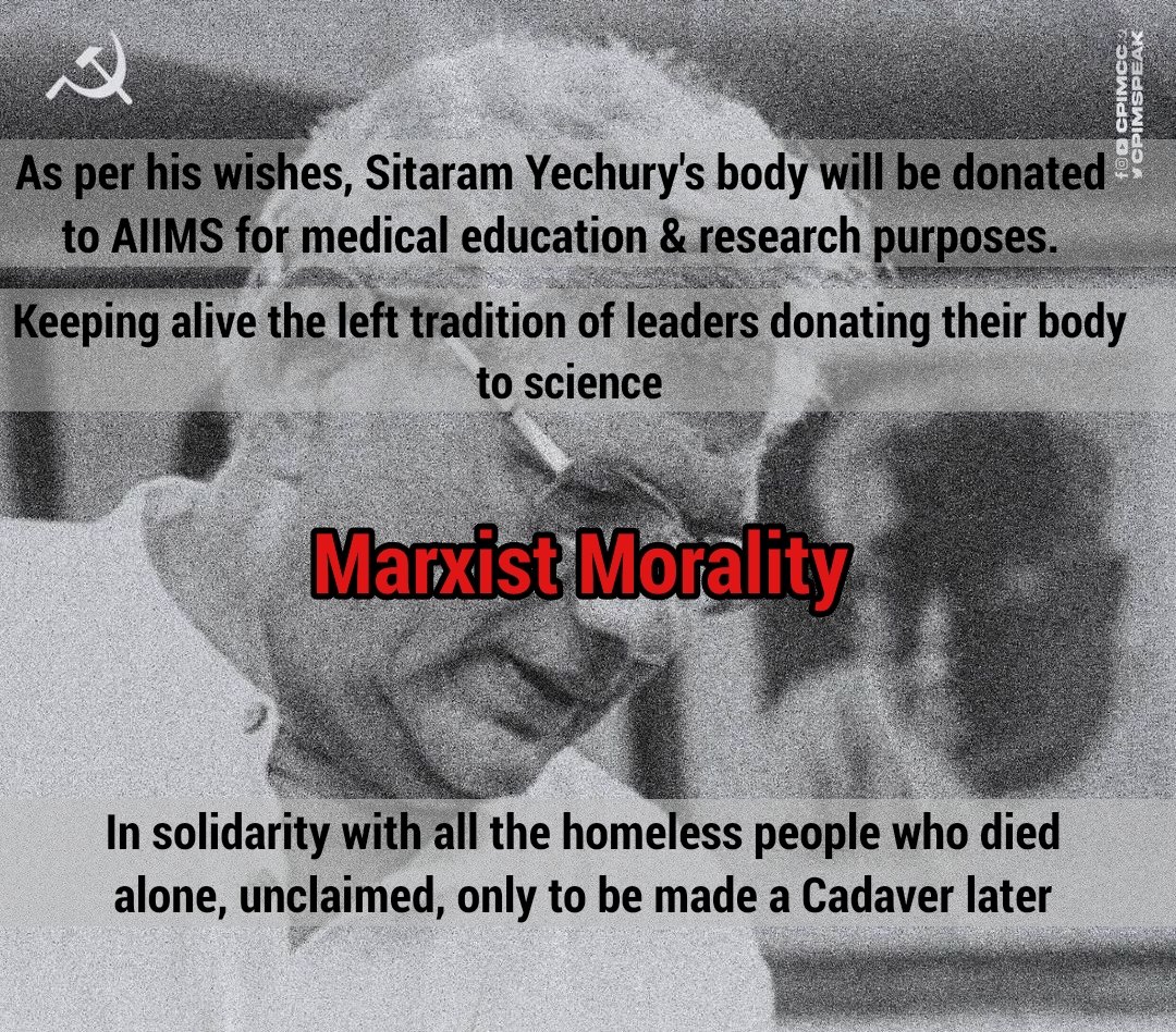 SocialistDoc's tweet photo. Rest in peace dear comrade #SitaramYechury https://t.co/uUMyA0owhC