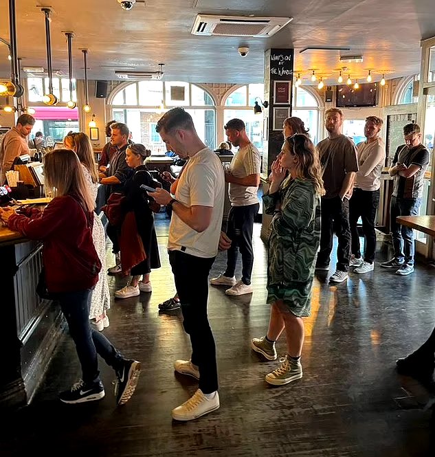 Petition to ban queueing up in pubs.