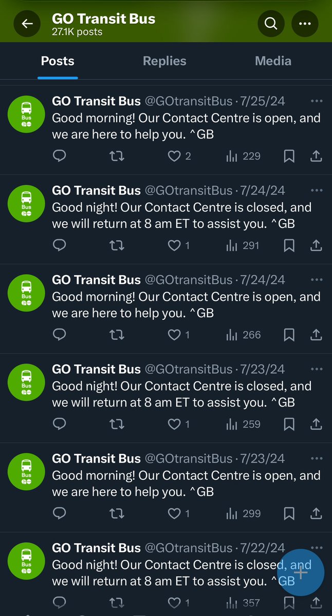 eddyionescu's tweet photo. @ZainKhurramTO @GOtransitBus @Metrolinx @GOtransit you used to be so good at alerting individual bus trip cancellations and delays. What happened? https://t.co/eaBT0mNviN