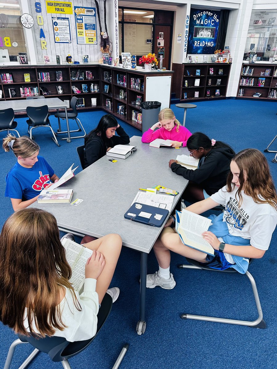 Cozy vibes and curious minds! 📚✨ My 7th graders are getting lost in their books today, embracing the magic of reading. #MSNReads #D73inspires #BookLovers #GetLostInABook #ReadingIsMagic