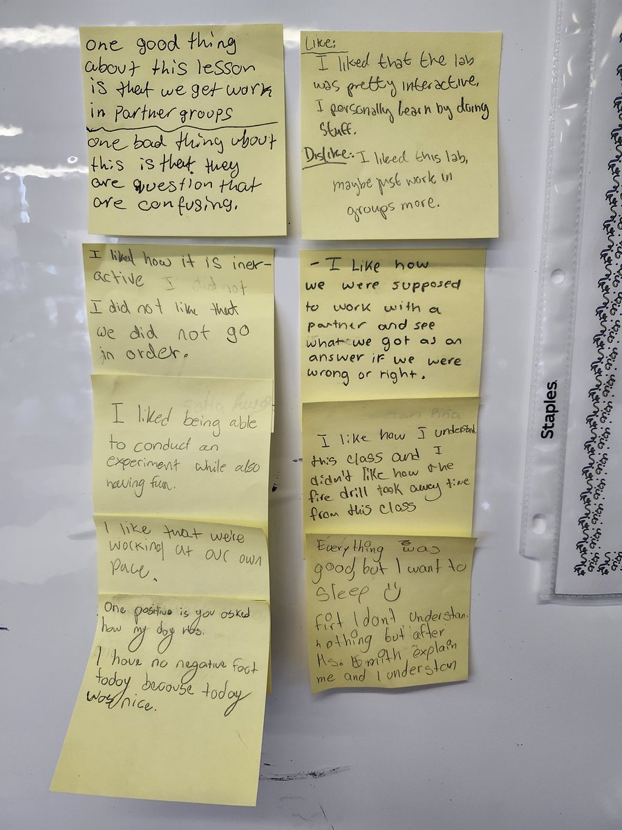 Student feedback from today's lesson😊 <a href="/JonathanMorano/">Jon Morano</a> <a href="/LHS_Lancer/">Sherman</a> <a href="/RcollinsJudon/">RoseAnne Collins-Judon</a>