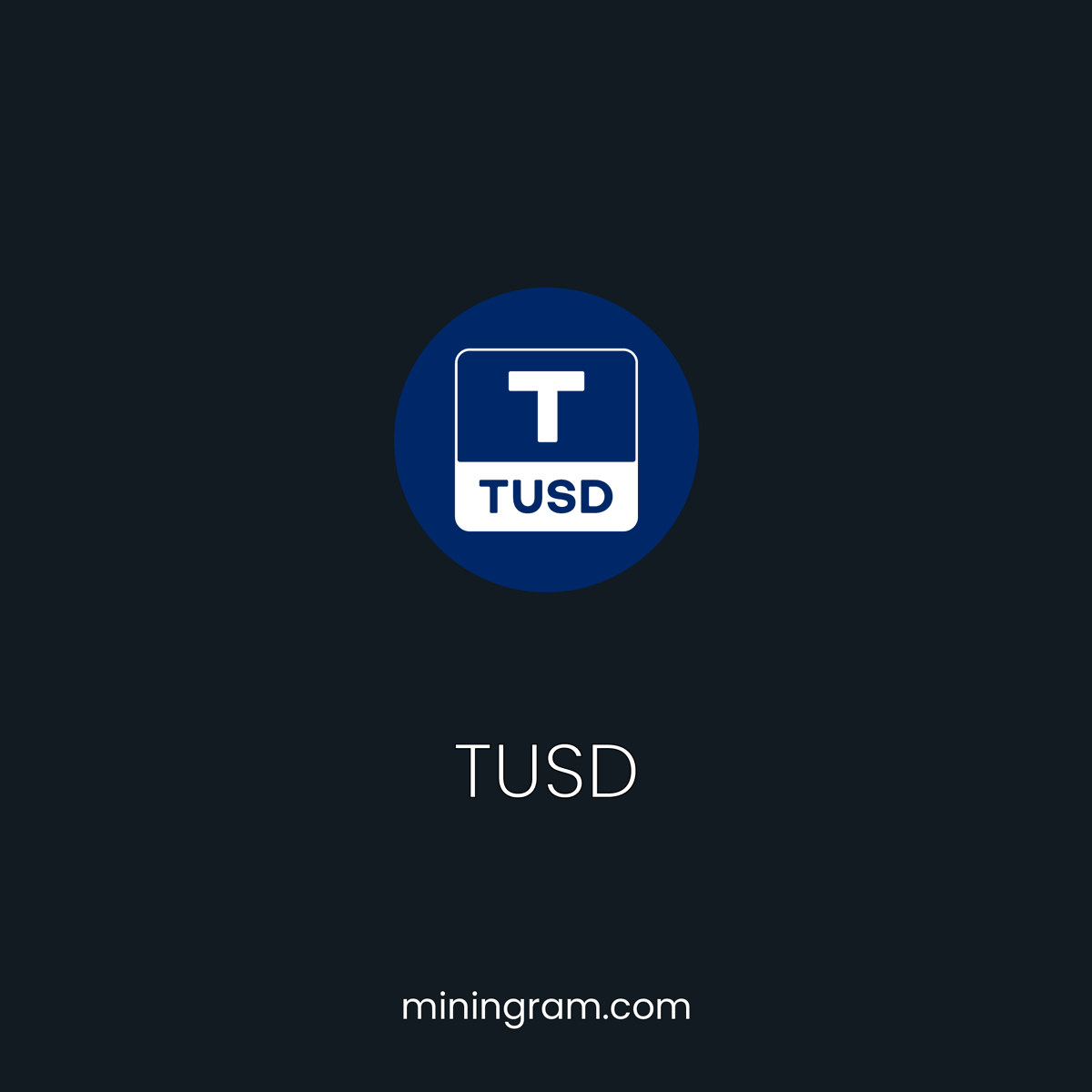 MiningramAI's tweet photo. TrueUSD (TUSD) is now listed on Miningram.
#TrueUSD #TUSD #Crypto #Blockchain #Miningram https://t.co/wo5zSXmnEE