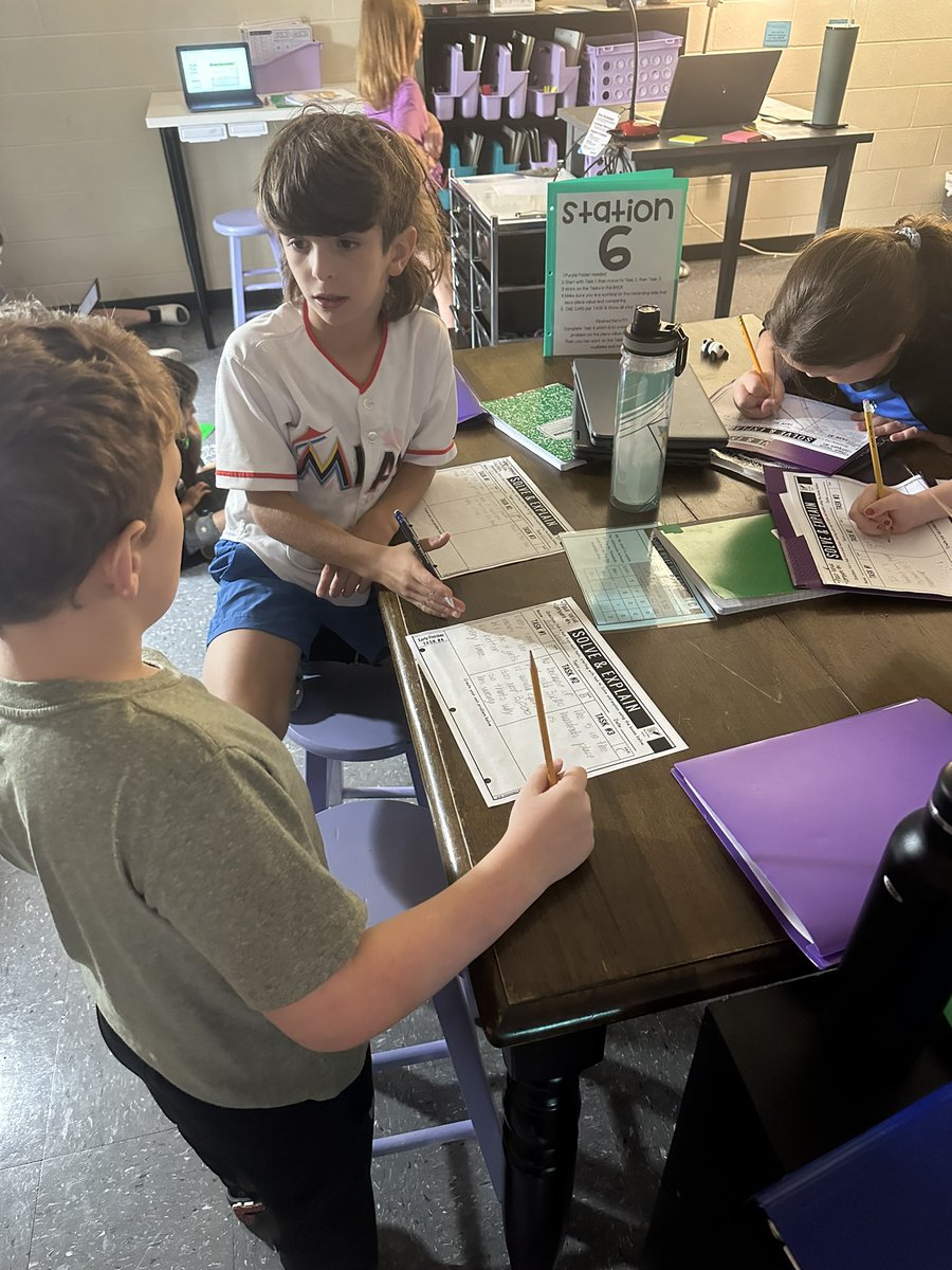 edgellcation's tweet image. Today’s favorite snapshots… the discussion in our Solve &amp;amp; Explain, utilizing numbers to round and estimate, and the discussion on the question on the board that was indeed impossible to do correctly! It was a great day in math 💛 
#edgellcation #mathstations