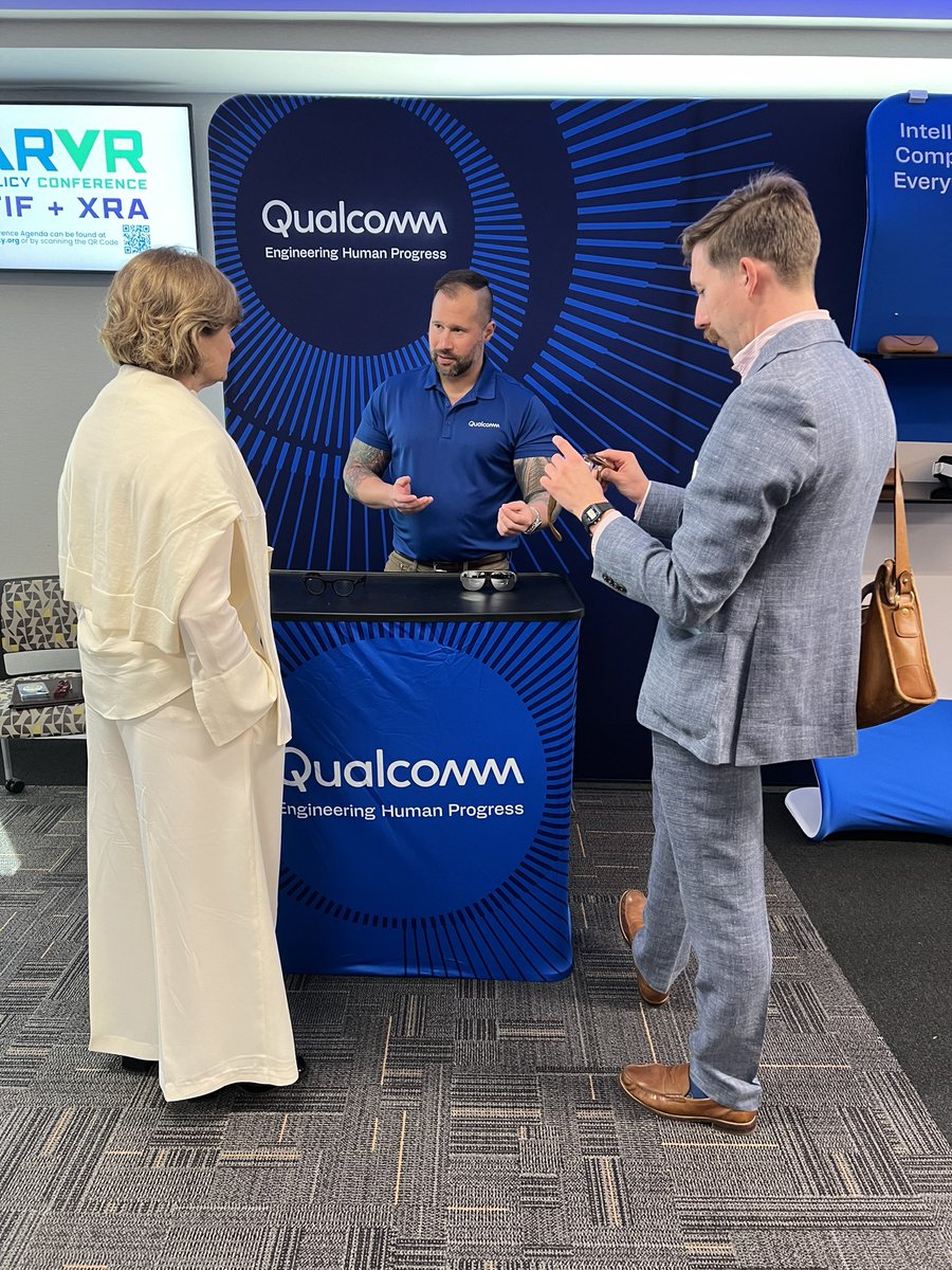 ITIFdc's tweet photo. #ARVR24 Demo spotlight! 

Come check out @Qualcomm’s demo booth and try out their Rayban #Meta glasses. 

#ARVRPolicy #ImmersiveTech https://t.co/IWA4WR5zKv