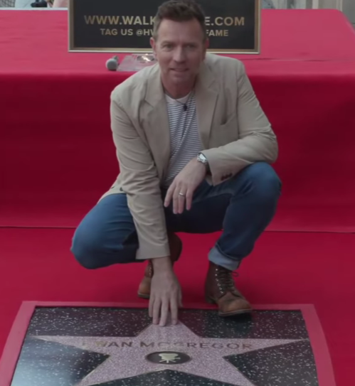 Ewan McGregor receives his star on the Hollywood Walk of Fame. Congratulations! ⭐️
