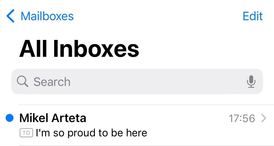 Honestly thought I got an email for the call up to the first team for a second. Ready when you are boss <a href="/m8arteta/">Mikel Arteta</a> <a href="/Arsenal/">Arsenal</a>