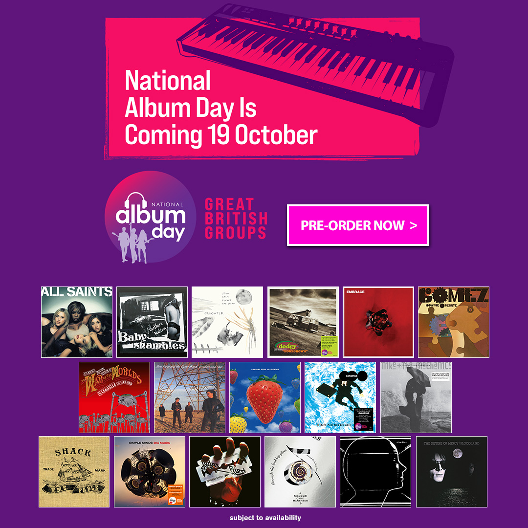 We’re celebrating the albums by Great British Groups for #NationalAlbumDay on Saturday 19th October! What is your favourite album by a British group? 

explore our range here 👉 ow.ly/kc8F50Tm3Cb

<a href="/AlbumDayUK/">National Album Day</a>
