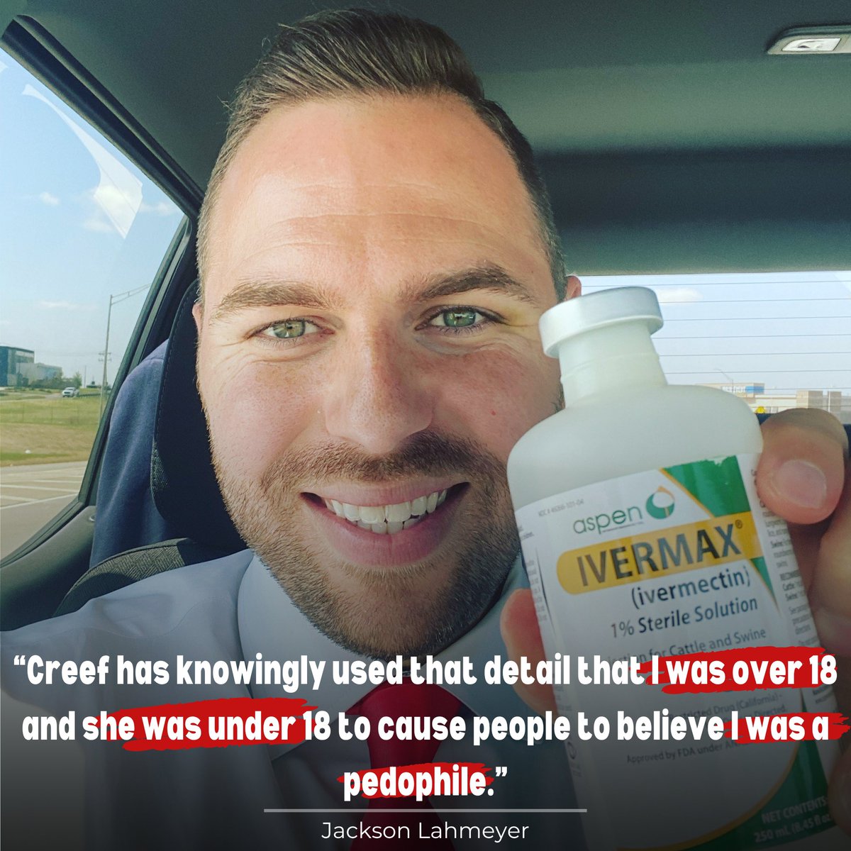 MikeCreef's tweet photo. Not only is Jackson Lahmeyer a proven pedophile but now he is a self-proclaimed proven pedophile. https://t.co/BRG8coTo21
