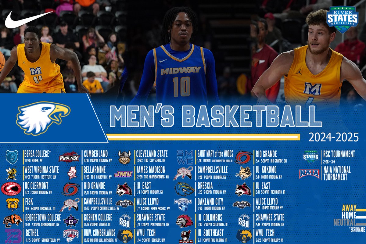 49 Days until the 2024-2025 Season Tips Off 📢
#DYJ #RunItBack

#Midway #MidwayAthletics #Naia #NaiaBasketball #RiverStatesConference #CollegeBasketball #basketball #Kentucky