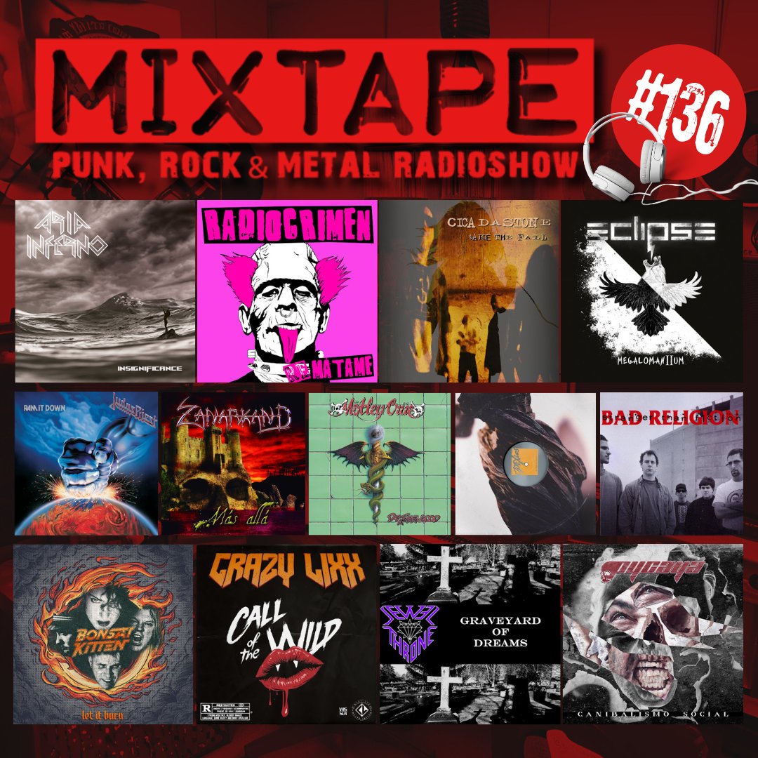 Mixtape Radio - Punk, Rock & Metal Radioshow (@mixtaperadio104) on Twitter photo Ya puedes escuchar aquí el primer Mixtape de la temporada. Con la música de <a href="/MotleyCrue/">Mötley Crüe</a> <a href="/eclipsesweden/">Eclipse Sweden</a> #Zanarkand <a href="/ariainferno/">Aria Inferno</a> Pycaya <a href="/radiocrimen/">Radiocrimen</a> <a href="/badreligion/">Bad Religion</a> <a href="/PIXIES/">PIXIES</a> Cicadastone Bonsai Kitten, @jewelthroneFI <a href="/CrazyLixx/">Crazy Lixx</a> y Judas Priest.
mixtaperadio.online/mixtape-136/ Ya puedes escuchar aquí el primer Mixtape de la temporada. Con la música de <a href="/MotleyCrue/">Mötley Crüe</a> <a href="/eclipsesweden/">Eclipse Sweden</a> #Zanarkand <a href="/ariainferno/">Aria Inferno</a> Pycaya <a href="/radiocrimen/">Radiocrimen</a> <a href="/badreligion/">Bad Religion</a> <a href="/PIXIES/">PIXIES</a> Cicadastone Bonsai Kitten, @jewelthroneFI <a href="/CrazyLixx/">Crazy Lixx</a> y Judas Priest.
mixtaperadio.online/mixtape-136/