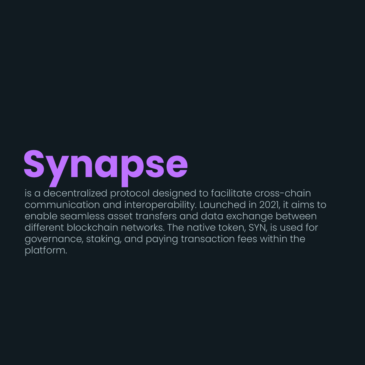 MiningramAI's tweet photo. Synapse (SYN) is now listed on Miningram.
#Synapse #SYN #Crypto #Blockchain #Miningram https://t.co/XkHUHDoGMG