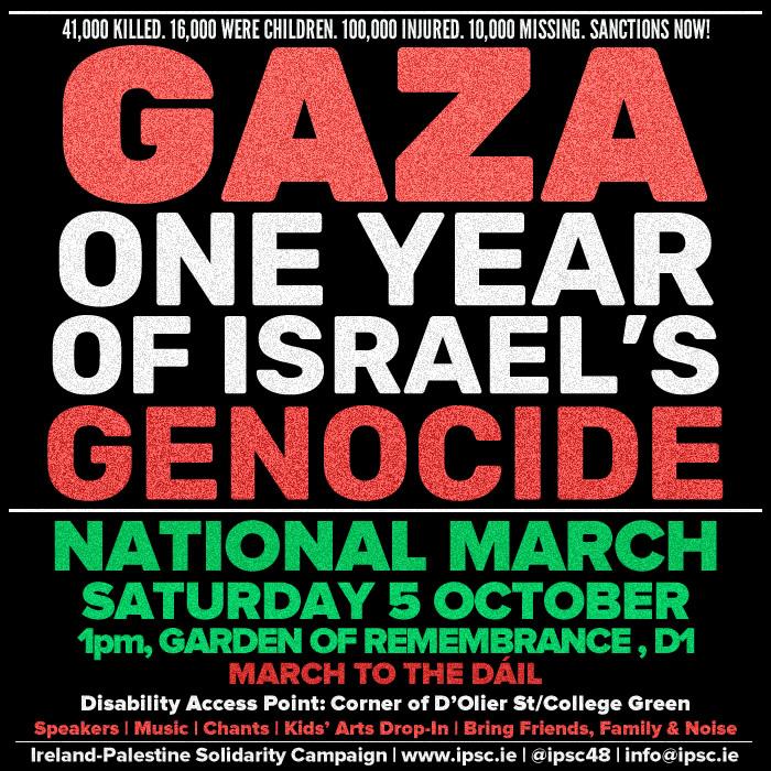 ipsc48's tweet photo. We will commemorate a horrendous milestone, 1 year of apartheid Israel's genocide of the Palestinian people on October 5th. We cannot be silent in the face of these endless atrocities, we will never stop speaking out for Palestine. Keep demanding our government act. #GazaGenocide https://t.co/DyDpXZPHiw