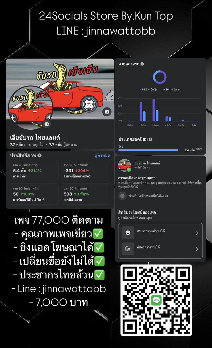 Top4socialsTH's tweet photo. Line : jinnawattobb
ทักไลน์มาได้เลยครับ📲👇  https://t.co/TEFAbgdsn9

#รับซื้อเพจ #รับซื้อแฟนเพจ #ขายแฟนเพจเฟสบุ้ค #ขายเพจ #ขายเพจเฟส #รับซื้อยูทูป #รับซื้อเพจFacebook #เพจfacebook #pagefacebook #รับซื้อpage #ขายเพจเฟสบุ้ค #ขายเพจทุกแนว #ขายแฟนเพจ https://t.co/fCY7Tqkk5E