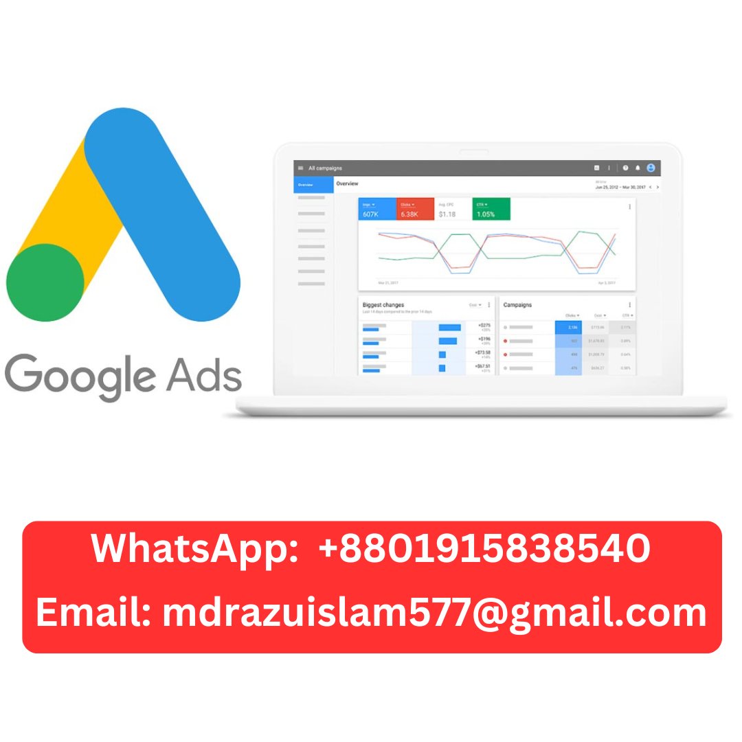 raju_md4061's tweet image. Hi, my name is Raju. I am a professional digital marketer, specializing in Google Ads, with over 10 year’s corporate experience.
Order Link: fiverr.com/s/zWxp55R
· Account structure
· Demographic Optimization
· Keyword research
#profesional #googleadwords
