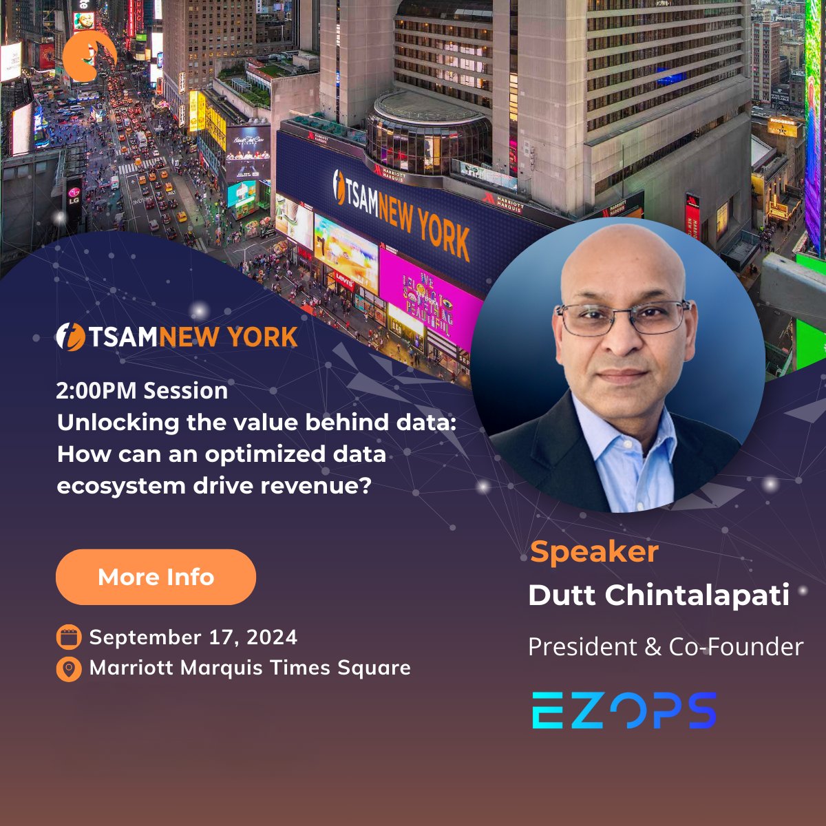ezopsinc's tweet photo. Come hear Dutt Chintalapati, EZOPS President and Co-founder, speak at the 2PM session about driving revenue with an optimized data ecosystem! 

Meet us at Booth C12!
https://t.co/VJwlzQFWgK
 
#assetmanagers #TSAM #TSAMNY #Reconciliation #data https://t.co/jOjFsEmnzq