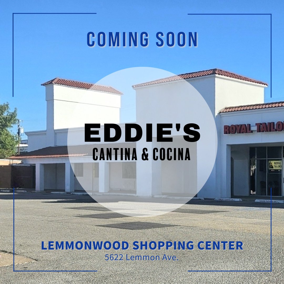 CrestviewCo's tweet photo. The popular &amp; much-beloved Eddie’s Tex-Mex Cocina is expanding to Park Cities! 🎉 Eddie’s Cantina &amp; Cocina is currently under construction with an early fall opening date.

#ComingSoon #Eddies #TexMex #Lemmon #Inwood #ParkCities #PrestonHollow #Dallas #DFW #CrestviewRE https://t.co/75J7JtF0Pq
