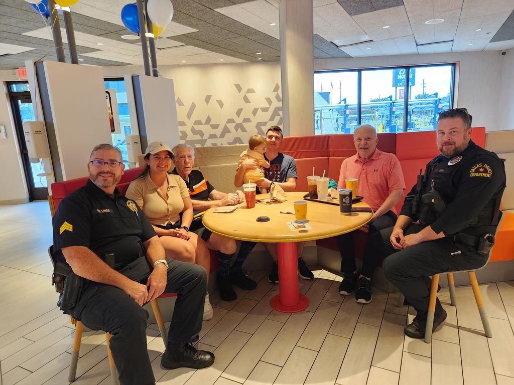 Coffee with Cops at the McDonalds at 17250 Preston Rd.