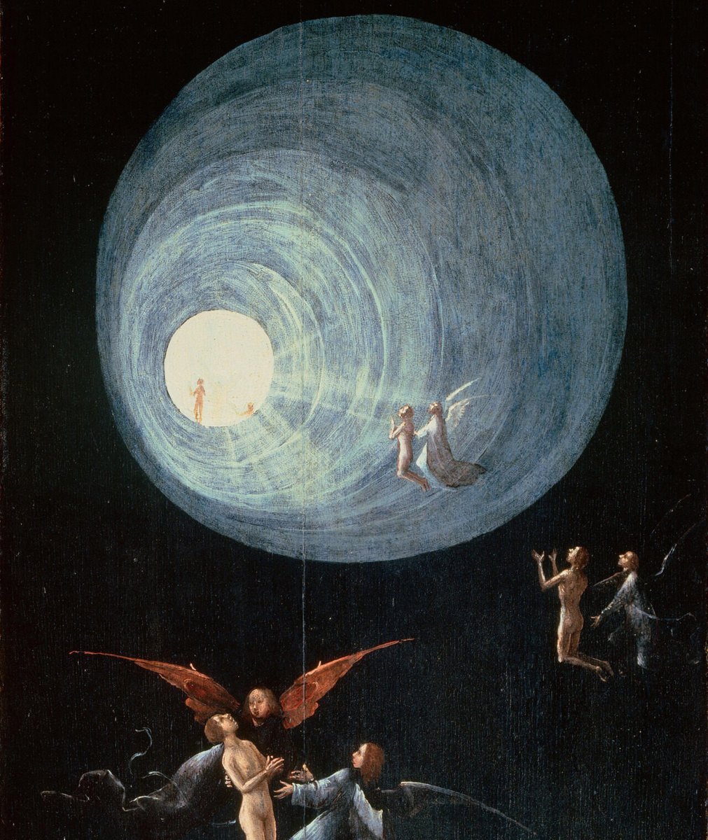 archaeologyart's tweet photo. Hieronymus Bosch, Detail of Ascent of the Blessed, late 15th century or early 16th century. https://t.co/DdFhVRgTQV