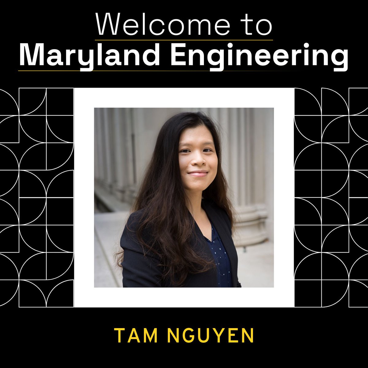 Maryland Engineering (@clarkschool) on Twitter photo We are excited to welcome Tam Nguyen to <a href="/UMDAero/">UMD Department of Aerospace Engineering</a> and to the Clark School! Nguyen joins our community with support from UMD's FAMILE Initiative to hire new diverse tenure-track faculty members in a broad cross-section of fields. We are excited to welcome Tam Nguyen to <a href="/UMDAero/">UMD Department of Aerospace Engineering</a> and to the Clark School! Nguyen joins our community with support from UMD's FAMILE Initiative to hire new diverse tenure-track faculty members in a broad cross-section of fields.