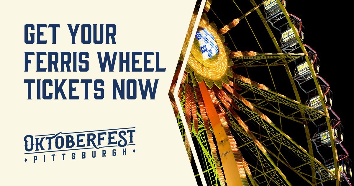 DowntownPitt's tweet photo. Experience breathtaking views of the city like never before - at the top of a Ferris wheel on the Roberto Clemente Bridge! 🎡 

Part of Oktoberfest Pittsburgh's Karneval, this unique ride will create a lasting memory for the whole family.

Tickets ➡️ https://t.co/5TF3GQcC5g https://t.co/GVWxVedAqJ