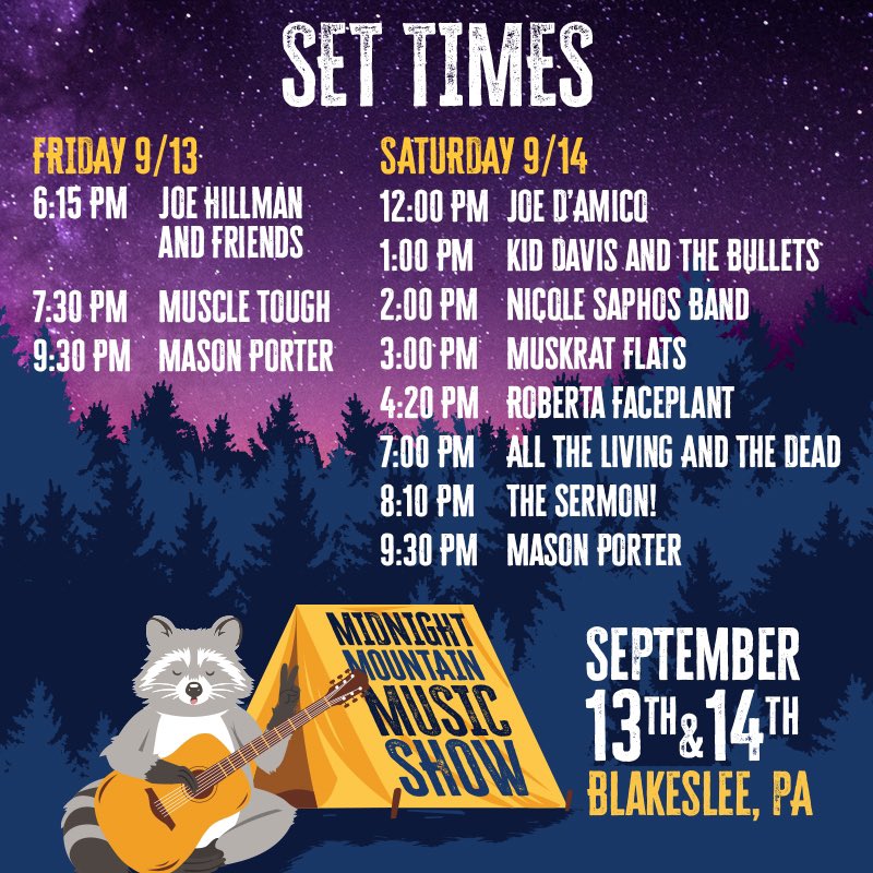 Can’t wait for this weekend at Midnight Mountain Music Show in Blakeslee,PA! We hit on Saturday at 4:20 😎🍃😈🥬
