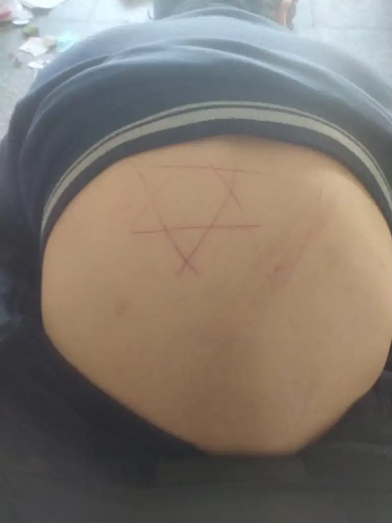 darlingube's tweet photo. nah you don't get to call Palestinians anti-semitic just for having negative emotions toward a symbol that is branded into their bodies and carved into their land like an emblem of conquest. you can't just dismiss the trauma of colonized people bc you want to feel centered. https://t.co/htErw7uz3S