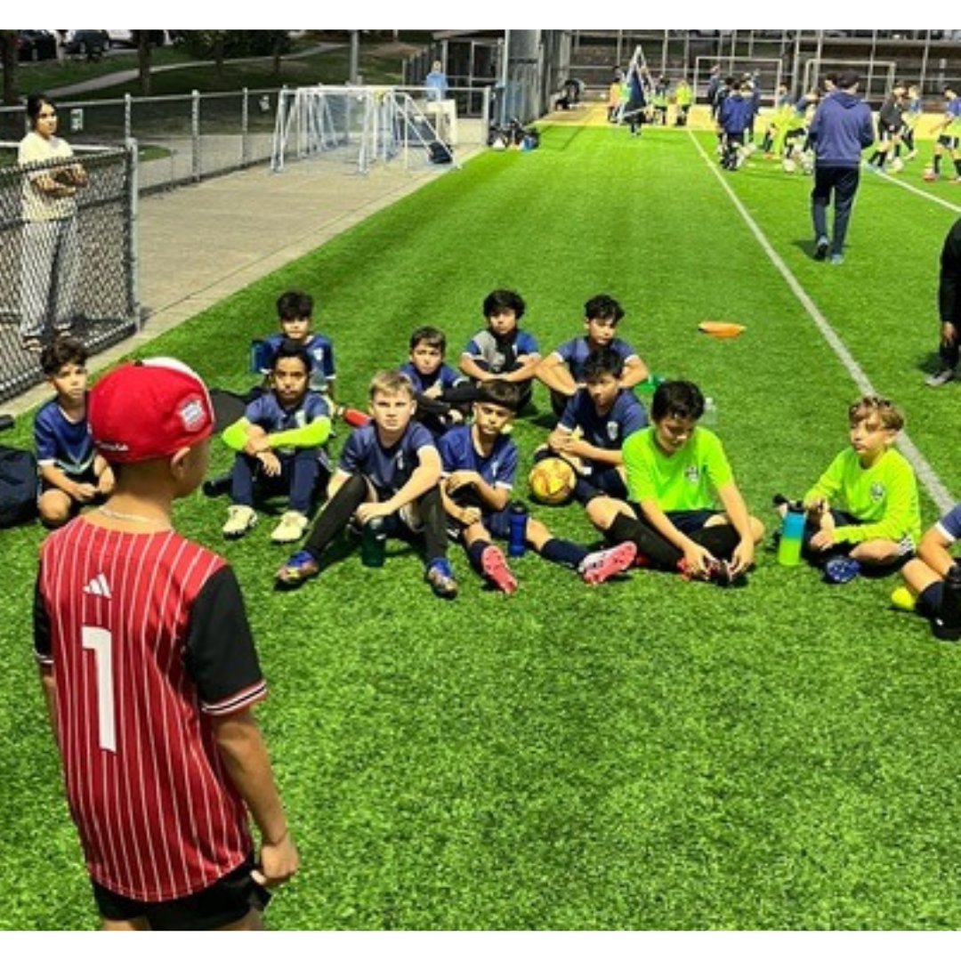 northdeltafc's tweet photo. "🏆 Our U11 development teams had a guest speaker this week!  Xavi, a shortstop from Whalley Baseball, represented Team Canada at this year’s Little League World Series! 🇨🇦⚾️  He shared his journey with the boys and how to achieve your goals.  🙌 https://t.co/9kLMVvj803