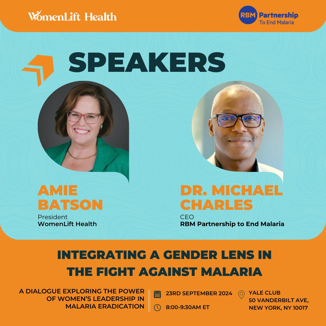 Amie Batson (@amiebatson) on Twitter photo I’m excited to join <a href="/endmalaria/">RBM Partnership</a> CEO, Dr. <a href="/DekunleCharles/">Dr Michael Charles</a>, at #WLHatUNGA79!
Together, we’ll explore how #ReimaginingLeadership by elevating women leaders can advance our efforts to #endmalaria & boost health outcomes for women & children.
Register: bit.ly/46Zc7V1 I’m excited to join <a href="/endmalaria/">RBM Partnership</a> CEO, Dr. <a href="/DekunleCharles/">Dr Michael Charles</a>, at #WLHatUNGA79!
Together, we’ll explore how #ReimaginingLeadership by elevating women leaders can advance our efforts to #endmalaria & boost health outcomes for women & children.
Register: bit.ly/46Zc7V1
