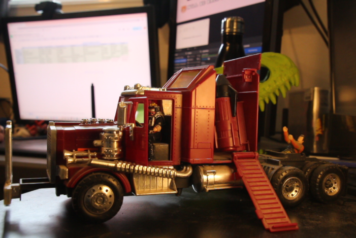 OtterMakeGames's tweet image. Hi! I'm Otter.   I'm an autistic game dev hoping to wrap up character interaction pass today!   Come hang out! #indiegamedeveloper #Gameplay #autism 

twitch.tv/ottermakegames… action figure cam:  M.A.S.K. - RHINO!