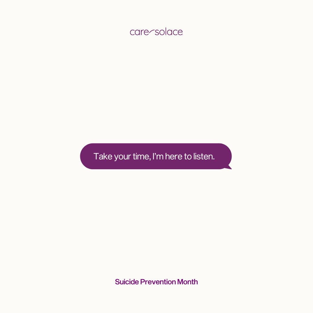 CareSolace24_7's tweet image. During National #SuicidePreventionWeek, remember that your words can make a difference. Together, we can create a safe space for healing and hope. If you or someone you know needs help, call or text 988.

#MentalHealthAwareness #AskForHelp #YouAreNotAlone #SuicideAwarenessMonth
