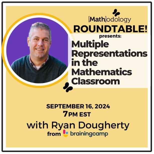 I am very excited to be working with the Mathodology team this coming Monday.  I will be speaking at their September Roundtable Webinar Series. 

mathodology.com/resources/roun…

#mathodology #brainingcamp #Math